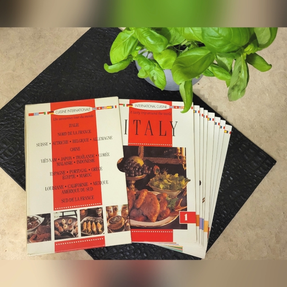 Vintage International Cuisine Recipe Book Cookbook - Set of 8